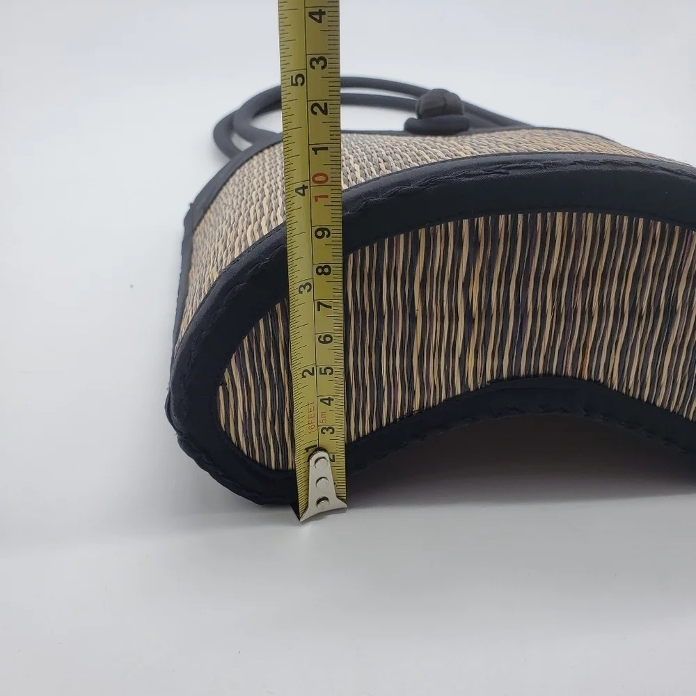 Baskets of Cambodia purse bag Women OS Black Tan Petite Curve Avi Black Striated